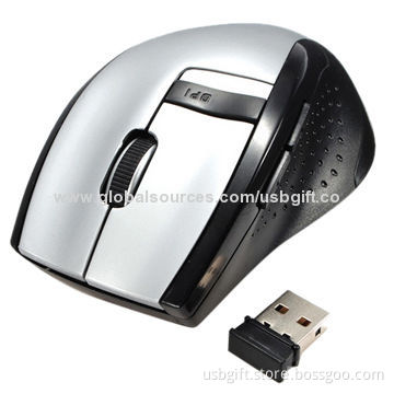 RF Wireless Mouse, Portable Design, Black-Green Style for Gift